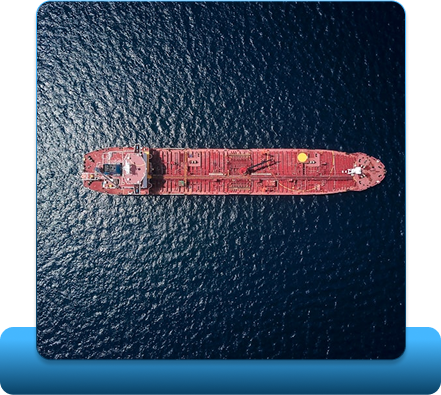 Aerial view of a cargo ship representing large-scale logistics and distribution operations