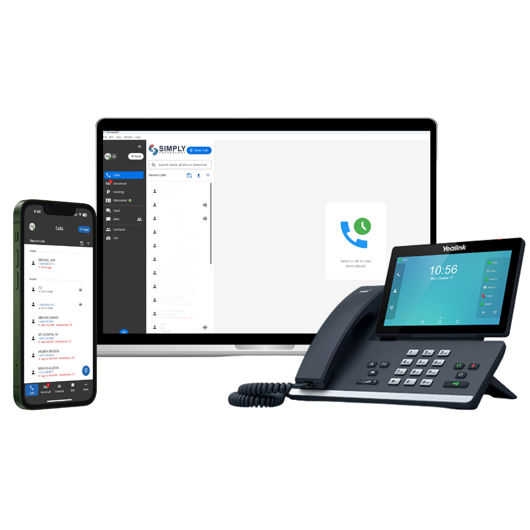 Simply Technology VoIP phone system mockup